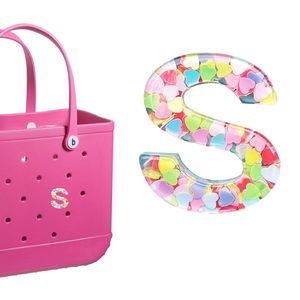 Abalorios de letras para Bogg Bag, accesorios de letras con lentejuelas del alfabeto, dijes para insertar en Bogg Bag, abalorios de letras para bolsos de playa - Product Image 3