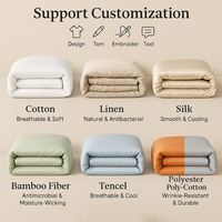 Ensemble de literie en soie de luxe pleine grandeur 100% draps et draps en bambou naturel 400TC refroidissement respirant motif solide écologique