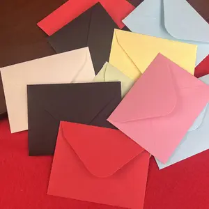 사용자 정의 다채로운 종이 작은 선물 카드 비즈니스 봉투 포장 감사 카드 봉투