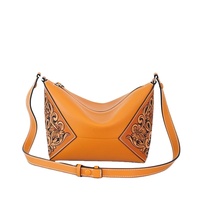 Sac à main en cuir véritable anti-vol pour femme, motif floral, chaînes faites à la main, nouvelle collection été 2025, style japonais