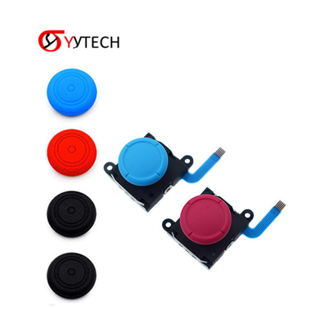 SYYTECH 6 in 1 Original 3D Analog Sensor Joystick Thumb Repair Parts Kit for NS Nintendo Switch Repair Parts