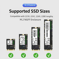 Caja Externa para Unidad de Estado Sólido M.2 NGFF SATA, USB 3.0