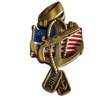 Pins de Aleación de Zinc con Diseño de Bandera Patriótica de la USAF, Acabado Suave y Arenado, Insignia Personalizada EP-0032, para Múltiples Ocasiones, Venta al Por Mayor