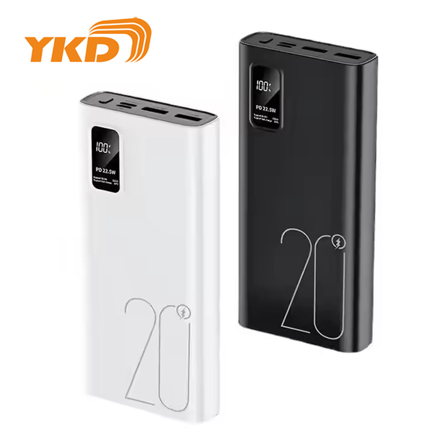 Luxury YKD K7/K8 Portable Type-C Mini USB LED Display Power Bank Super Quick 22.5W PD Charging 20W 3A Li-Polymer Battery