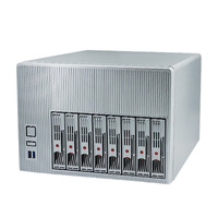 8베이 N100 CPU NAS PC 2랜 네트워크 스토리지 서버 컴퓨터 RAID 하드 드라이브 개인 클라우드 미니 PC 최대 160TB 지원