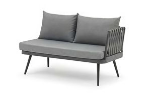 Ensemble <span class=keywords><strong>de</strong></span> salle à manger d'extérieur moderne et durable Elila avec canapé d'angle confortable, structure en aluminium et plateau <span class=keywords><strong>de</strong></span> table en pierre frittée, résistant aux intempéries pour <span class=keywords><strong>salon</strong></span> - Product Image 2