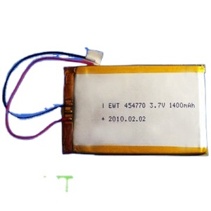 Литий-полимерный аккумулятор EWT 454770 <span class=keywords><strong>3</strong></span>.7В 1400мАч 5.18Втч (25г) с <span class=keywords><strong>3</strong></span>-жильным предварительно подключенным кабелем для миниатюрных носимых устройств, микросенсоров и малогабаритной умной электроники - Product Image 1