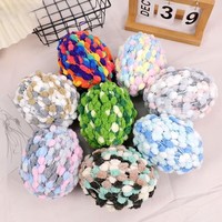 Pelote de fil fantaisie teint à la main, haute résistance, écologique, en mélange de 100 % polyester pour créations originales