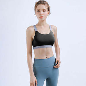 Wholesale High <strong>Support</strong> Gym Yoga Workout <strong>Top</strong> Fitness Backless <strong>Crop</strong> Cross Back Sports Bra for Women - Product Image 6