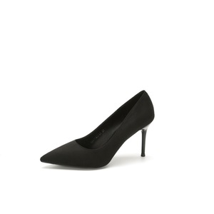 6681C <b>Suede</b> Stiletto <b>Heels</b> Pointed Toe High <b>Heel</b> D'Orsay Pumps For Office Women Fashion Trend - Product Image 5