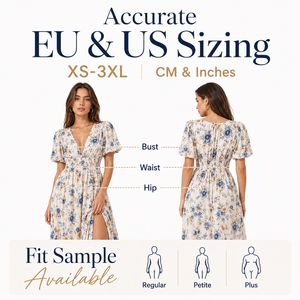 Abito Floreale Personalizzato per Donna, Produttore di Vestiti Estivi Lunghi Stampati in Viscosa, Abbigliamento Casual da Donna, Fabbrica di Abbigliamento Femminile - Product Image 4