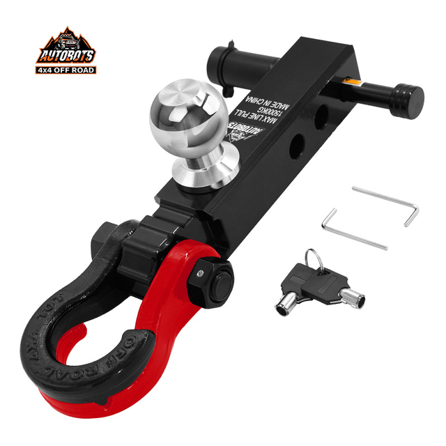 AUTOBOTS Manufacturing Plant Universal Bow D Car Split Shackle Trailer Tow Hitch Receiver Heavy Duty Recovery Rescue Towing
