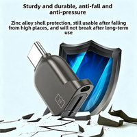 Lector de Tarjetas TF Tipo C Compatible con OTG, Mini Adaptador de Tarjetas de Memoria USB 3.0 de Aleación de Zinc para Teléfono, Tableta, PC y Portátil