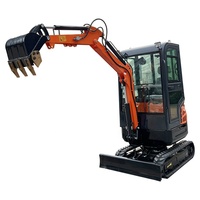 Mini-excavatrices chenillées compactes de 1,8 tonne avec moteur diesel Kubota Yanmar certifié EPA et système hydraulique, exportées de Chine