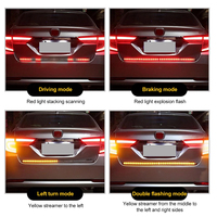 JYGD pour camionnette, bande lumineuse LED 24V en forme d'arête de poisson pour hayon, accessoires de voiture, feu de signalisation de coffre, feux de voiture LED