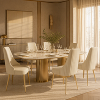 Chaise de salle à manger nordique de couleur personnalisée, nouvelle arrivée 2025, pieds dorés en métal, luxe moderne