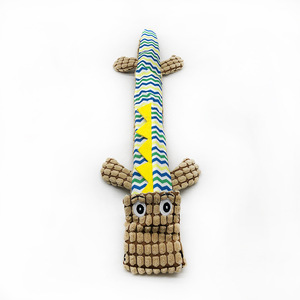 Jouet à mâcher pour animaux de compagnie en peluche couineur, en forme de crocodile, de haute qualité, durable, indestructible et résistant aux morsures, pour le nettoyage des dents - Product Image 6