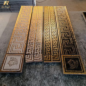 Azulejos de borde decorativo interior de pared mate dorado de lujo Springletile, materiales de construcción Foshan, <span class=keywords><strong>azulejo</strong></span> de esquina de cerámica para sala de estar - Product Image 1