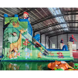 Castillo inflable de doble cara para niños, Material de PVC, fácil instalación, capacidad de 300-500kg, tobogán seco perfecto para Navidad/Halloween para - Product Image 3
