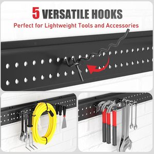 Nouvel ensemble de rangement en métal perforé pour outils de jardinage, idéal pour ranger les houes, les pelles, les outils électriques et les outils de jardinage robustes – Vente chaude - Product Image 4