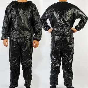 High Quality Sauna Suit Gym Sport Exercise Fitness Weight Loss Body Slim Anti-rip Pvc Sauna Sweat Suit Set Price For Men Women
