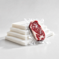 Nylon vacuümzakjes, food grade, wegwerpbaar, op maat gemaakte hitteverzegelde voedselverpakkingszakjes voor vlees, vis, zeevruchten, diepvriesbestendig.