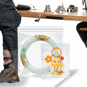 Hoge Transparante Pvc Verdikte Antioxidant Rits Tas Voor Sieraden Opslag Oplossing Voor Oorbellen En Kettingen Afdichting - Product Image 3