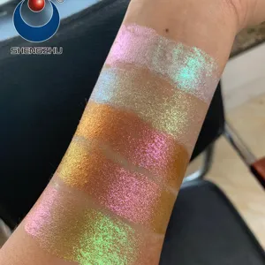 Shengzhu destacador solto de grau cosmético, sombra de olho de glitter de pigmento duocromático