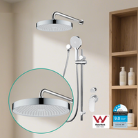 Robinet de douche de tête chromé de bonne fonction Système de douche à effet pluie à montage mural pour appartement et hôtel