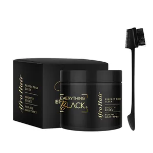 Everythingblack Promotie Kopen 100 Sets Edge Control Kit Krijgen 100 Borstels + 100 Hoofd Bands + 20 Detangling Sprays + gratis Label Desi