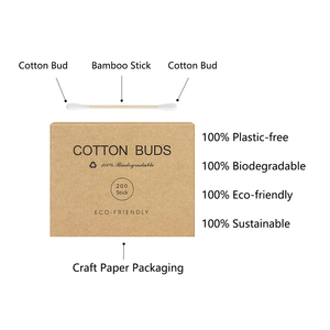 Coton-tiges polyvalents avec boîte en papier kraft pour usage domestique, beauté et soins de bébé - Product Image 2