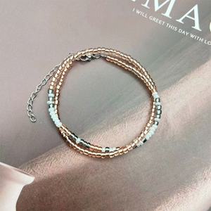 Pulsera de Cuentas de Arroz con Código Morse, Pulsera de Doble Capa con Cuentas de Cristal para Parejas, Regalo de Cumpleaños, Te Amo - Product Image 5