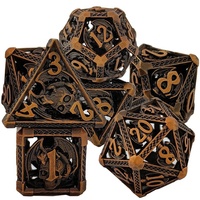 Jeu de dés de jeu polyédriques Devil Blade Donjons et dragons Jeu de dés en métal pour joueur du MDN