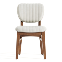 Chaise de salle à manger en bois Vivaldi 01 avec dossier en cannage naturel, style nordique, confortable, mobilier de café et de restaurant
