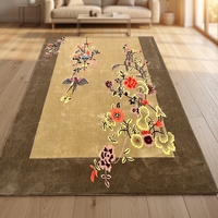 Hand Tufted Acrylic Carpet Living Room Large Brown Color Wholesale Price Flower Pattern Area Rugs