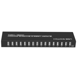FJ-U1604 FJGEAR Switch <span class=keywords><strong>USB</strong></span> Manuale a 16 Porte, 16 Ingressi 4 Uscite, Versione <span class=keywords><strong>USB</strong></span> 2.0, Condivisione di 4 Dispositivi <span class=keywords><strong>USB</strong></span> tra 16 Computer - Product Image 1