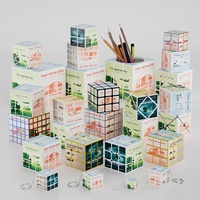 OEM 3x3 Speed Cube Magnétique Moyu RS3M V5 Personnalisable en Plastique Motif GÉOMETRIE Cube Puzzle Style GAN Jouet Promotionnel pour