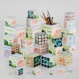Cubo de Velocidad Magnético OEM 3x3 Moyu RS3M V5 Personalizable con Patrón Geométrico de Plástico, Cubo de Rompecabezas Estilo <span class=keywords><strong>GAN</strong></span>, Juguete Promocional - Product Image 2