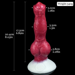 Faak Lesbian Strap on <b>Dildo</b> Dog Knot Silicon <b>Dildo</b> Flexible Wearable Penis for Women Sex Toy - Product Image 4