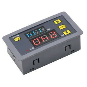 Relé Digital de retardo de tiempo, interruptor de Control de temporizador de ciclo de pantalla LED Dual, temporizador de temporizador ajustable, AC 110V 220V 12V