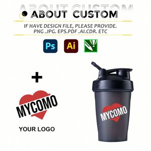 Botella Mezcladora de Plástico con Logotipo Personalizado, Botella Mezcladora de Proteínas para Gimnasio y Deportes, Botella de Agua de 400 ml, 600 ml, 800 ml, Botellas Mezcladoras Libres de BPA - Product Image 5