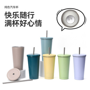 304 Stainless Steel Vacuum Cup 500ml/750ml Insulated With Straw For Car And Home Use - Product Image 5