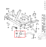 Manchon de bras de suspension inférieur KPYX 31129068753, manchon en caoutchouc du bras de suspension inférieur avant E39