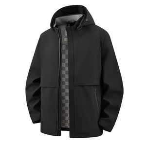 Chaqueta con Capucha para Hombre de Alta Calidad, Cómoda y a la Moda para Invierno, con Capucha Elástica para Primavera y Otoño, Informal para Hombres de Mediana Edad - Product Image 4