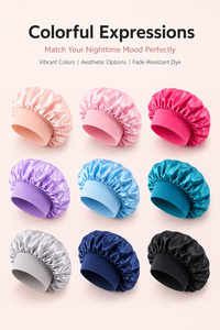 Logotipo Personalizable, Múltiples Opciones de Color, Ajustable, Impermeable, Duradero, Tela Satinada Reutilizable, Protección para el Cabello, para Ducha y Peluquería - Product Image 4