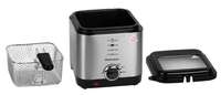Friteuse électrique carrée 1.5L mécanique à contrôle manuel 900W bouton mécanique friteuses domestiques
