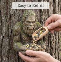 Nouveau mangeoire à oiseaux Bigfoot transfrontalier en résine, ornement artisanal de style campagnard américain, fabriqué en Chine, pour jardin, Pâques, Journée de plantation d'arbres