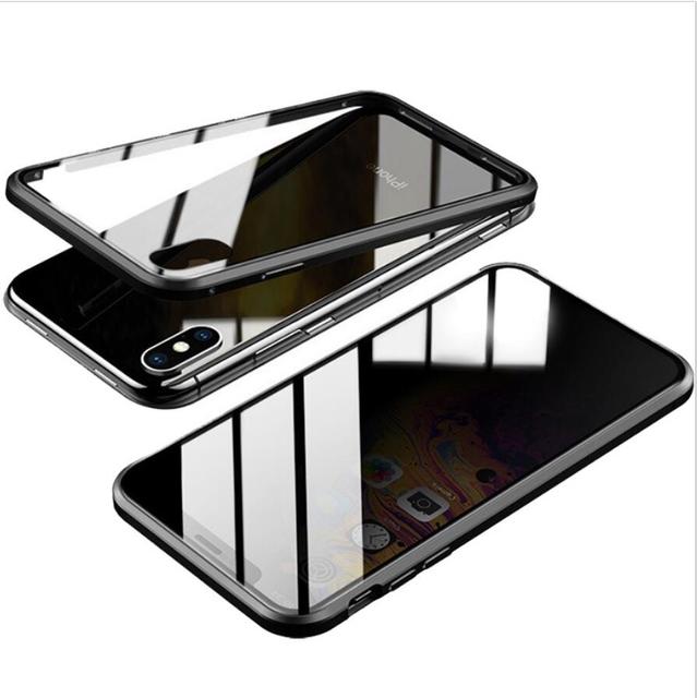 360 Anti-Peeping Privacy Magnetic Phone Case for iPhone SE 2 6 7 8 Plus X XS XR XS Max 11 Pro Max Magnetic Case MPC01