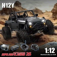 Coche de Carreras RC MJX H12Y H12Y+ 4WD 2024, Escala 1/12, Eléctrico, 4 Canales, ESC Ajustable, Control por APP, Plástico, Totalmente Metálico, Presión de Aceite