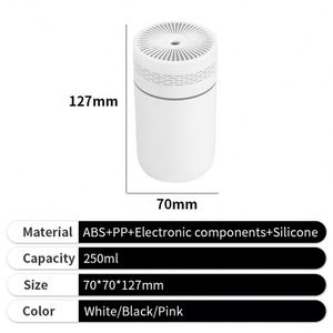 Mini humidificateur compact avec lumières LED colorées, petit humidificateur portable en ABS+PP pour utilisation en voiture - Product Image 3